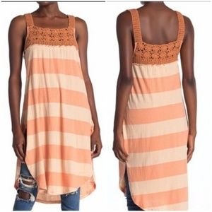 NEW Free People Luca Crochet Stripe Tunic